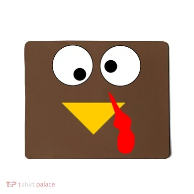 Turkey Face Gobble Thanksgiving Mousepad