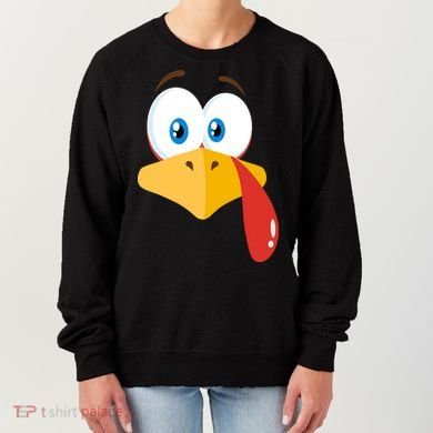Turkey Face Pilgrim Funny Cute Women's Sweatshirt