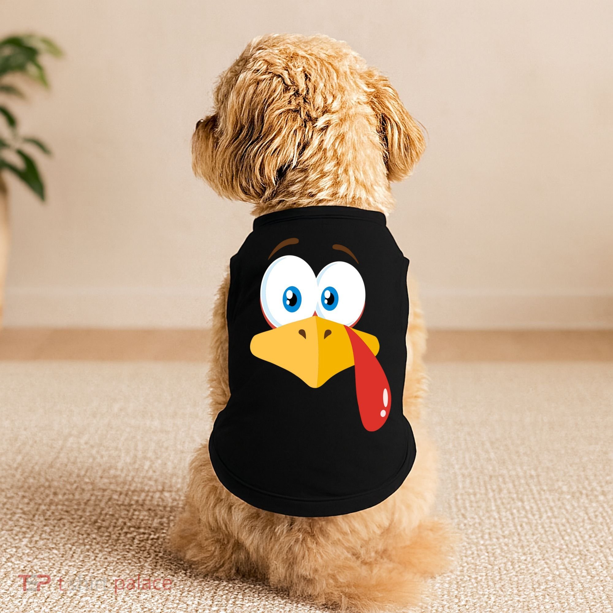 Turkey Face Pilgrim Funny Cute Doggie Tank