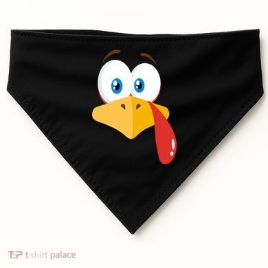 Turkey Face Pilgrim Funny Cute USA-Made Doggie Bandana