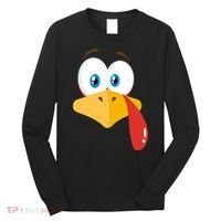 Turkey Face Pilgrim Funny Cute Long Sleeve Shirt thumb 0