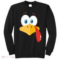 Turkey Face Pilgrim Funny Cute Sweatshirt thumb 0