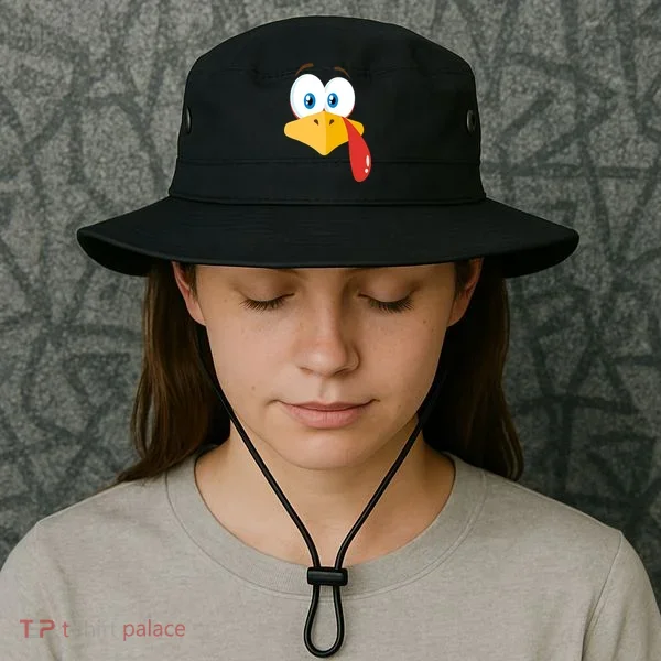 Turkey Face Pilgrim Funny Cute Bucket Hat