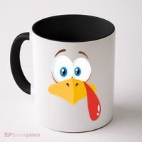 Turkey Face Pilgrim Funny Cute Coffee Mug thumb 0