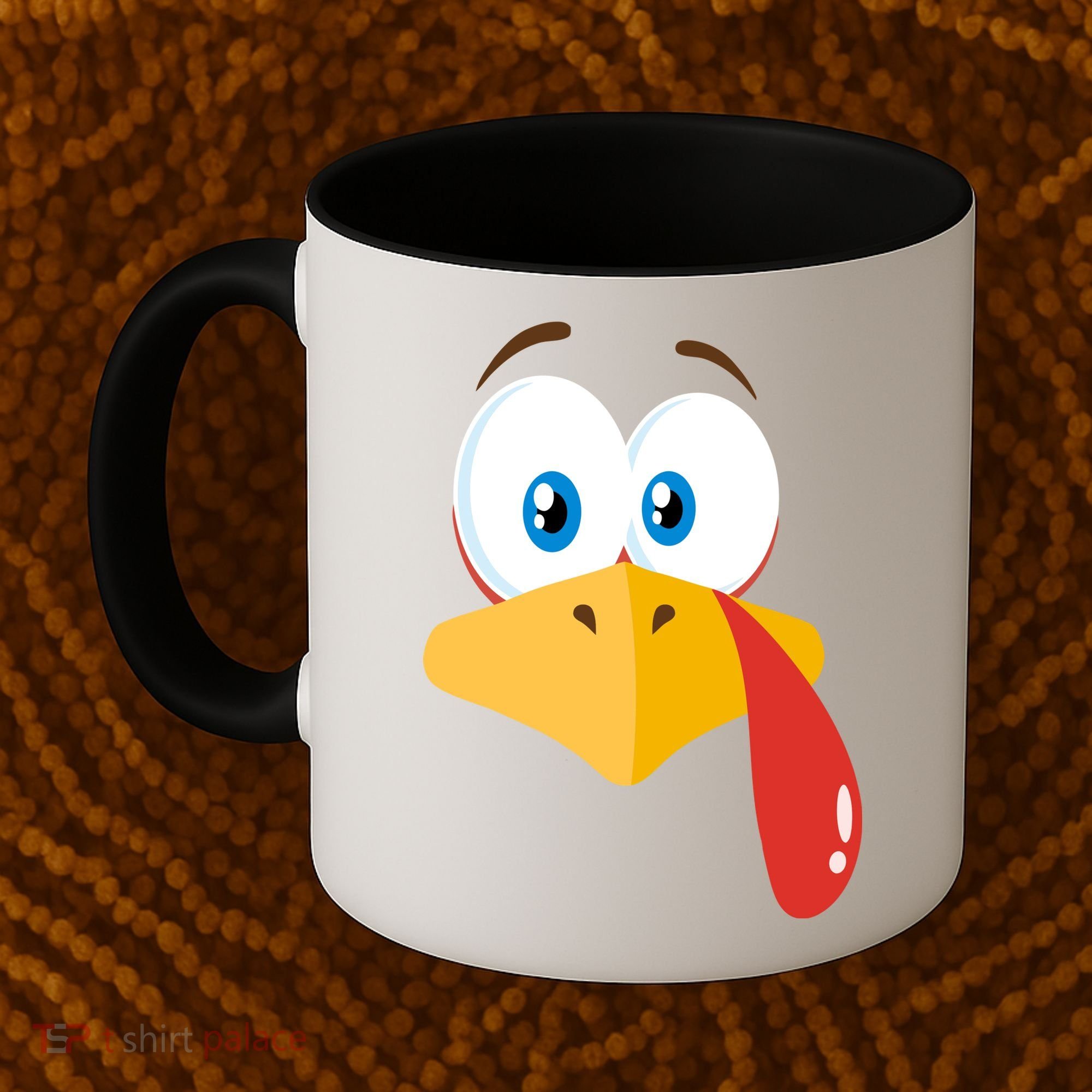 Turkey Face Pilgrim Funny Cute Coffee Mug