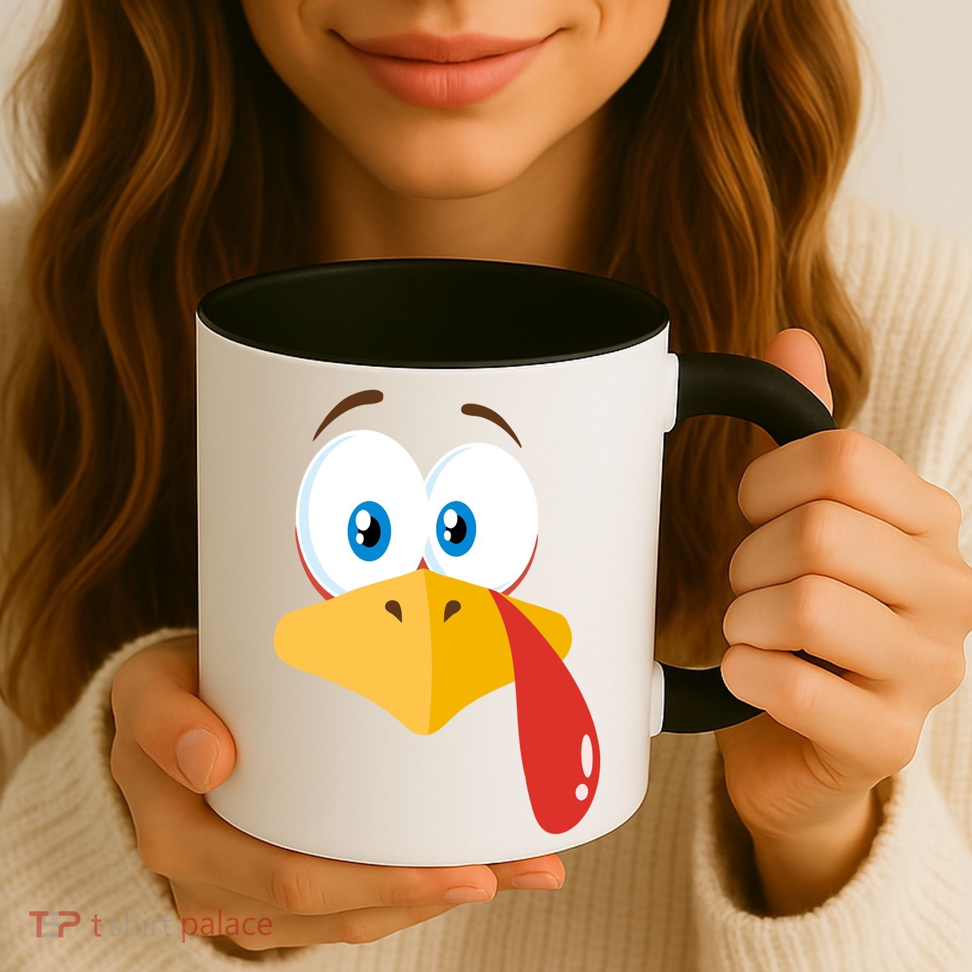Turkey Face Pilgrim Funny Cute Coffee Mug