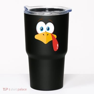 Turkey Face Pilgrim Funny Cute Tumbler