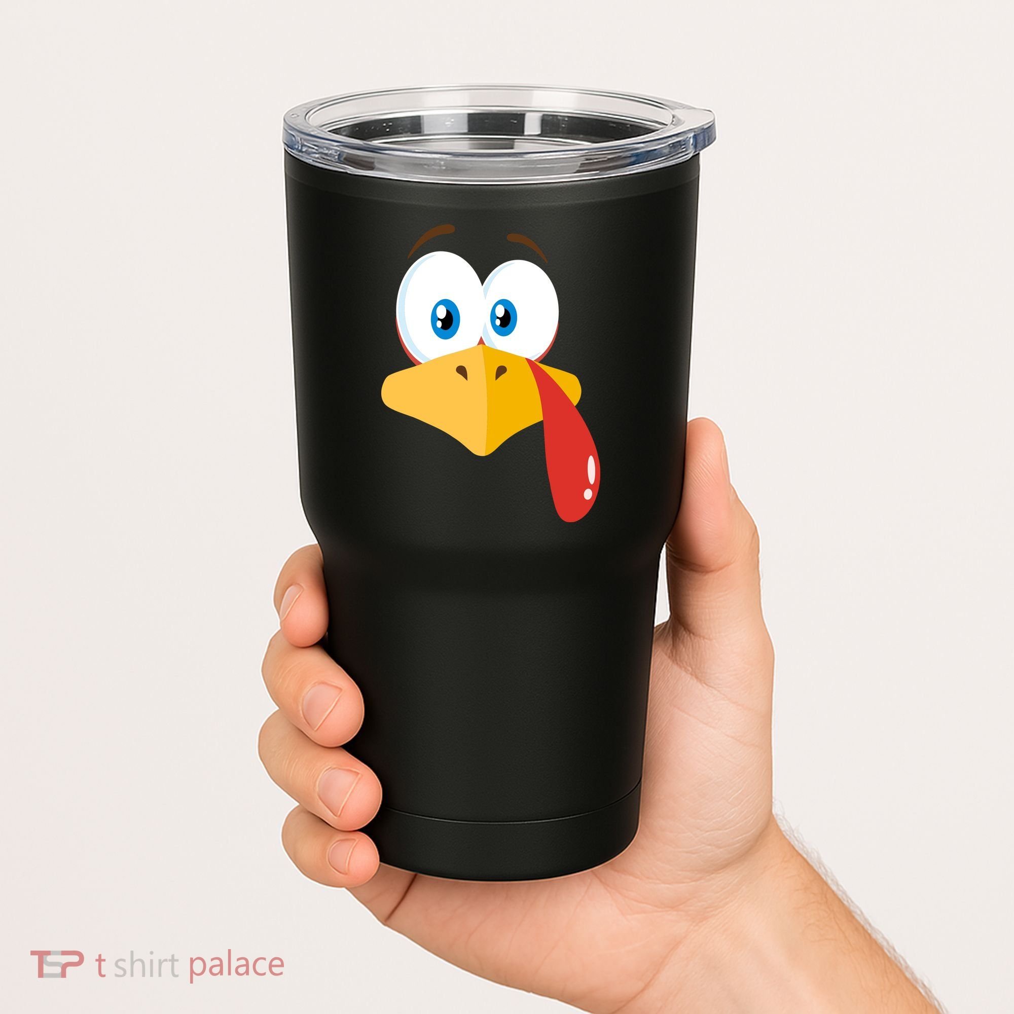 Turkey Face Pilgrim Funny Cute Tumbler