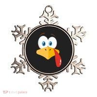 Turkey Face Pilgrim Funny Cute Ornament thumb 0