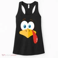 Turkey Face Pilgrim Funny Cute Women's Tank Top thumb 0