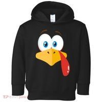 Turkey Face Pilgrim Funny Cute Toddler Hoodie thumb 0