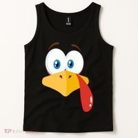 Turkey Face Pilgrim Funny Cute Tank Top thumb 2