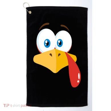 Turkey Face Pilgrim Funny Cute Golf Towel