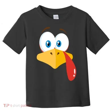Turkey Face Pilgrim Funny Cute Toddler T-Shirt