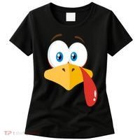 Turkey Face Pilgrim Funny Cute Women's T-Shirt thumb 0