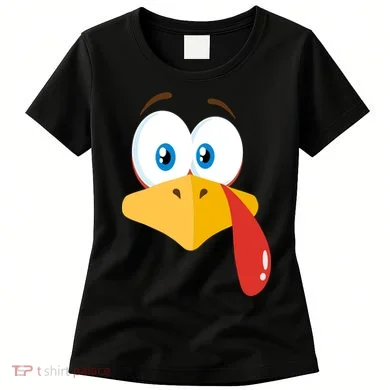 Turkey Face Pilgrim Funny Cute Women's T-Shirt