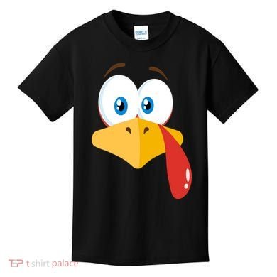 Turkey Face Pilgrim Funny Cute Kids T-Shirt