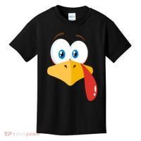 Turkey Face Pilgrim Funny Cute Kids T-Shirt thumb 0