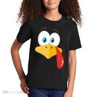 Turkey Face Pilgrim Funny Cute Kids T-Shirt thumb 2