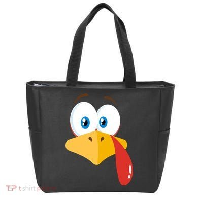 Turkey Face Pilgrim Funny Cute Tote Bag