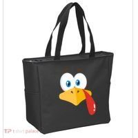 Turkey Face Pilgrim Funny Cute Tote Bag thumb 2