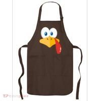 Turkey Face Pilgrim Funny Cute Apron thumb 0