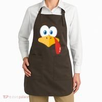 Turkey Face Pilgrim Funny Cute Apron thumb 2