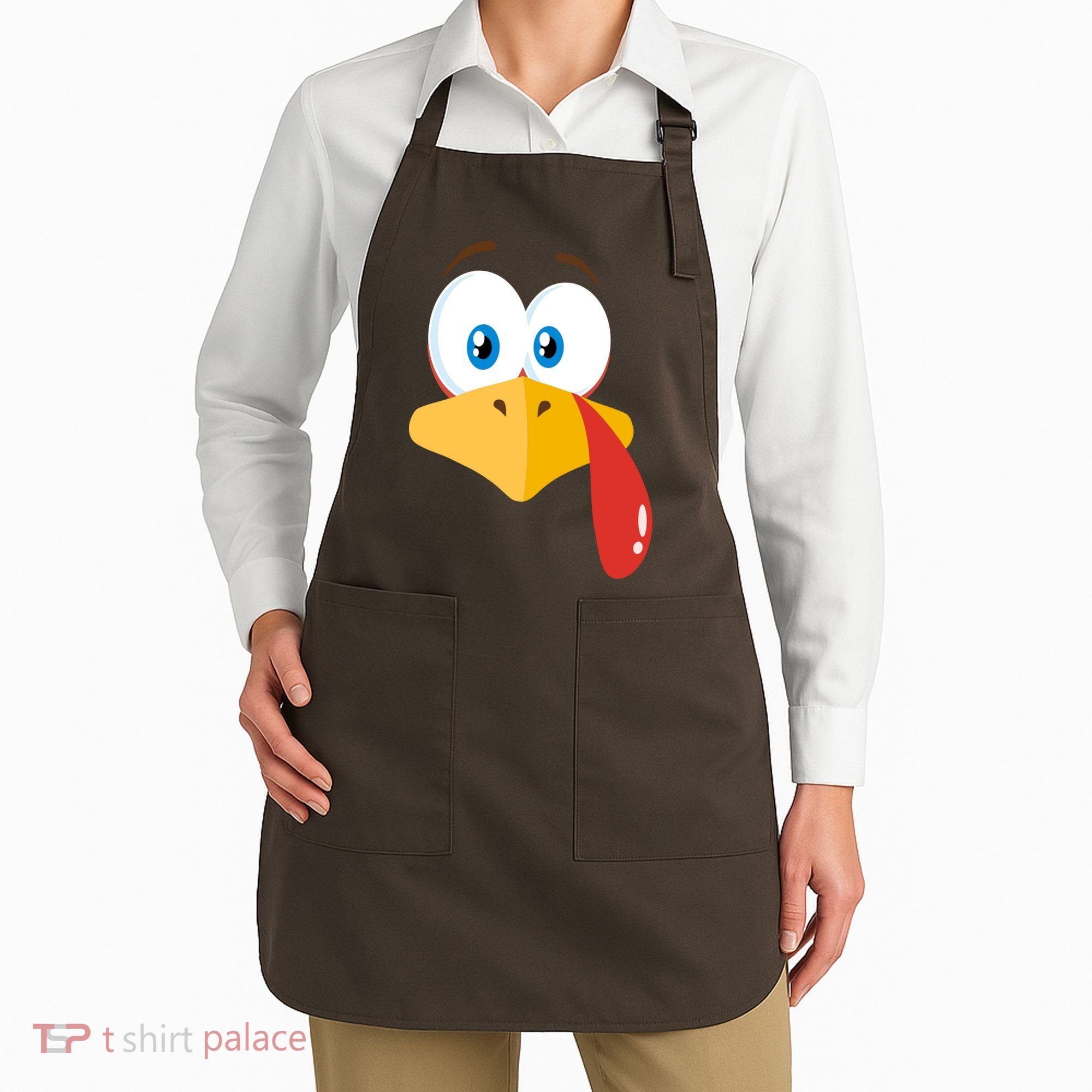 Turkey Face Pilgrim Funny Cute Apron