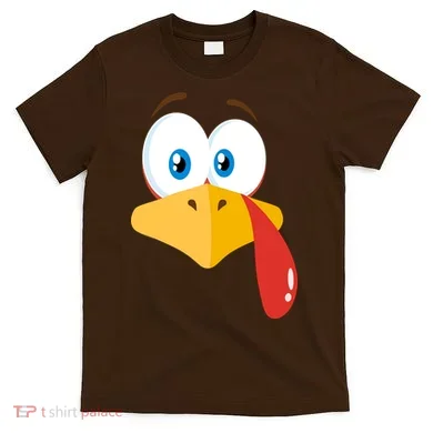 Turkey Face Pilgrim Funny Cute T-Shirt