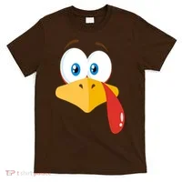 Turkey Face Pilgrim Funny Cute T-Shirt thumb 0