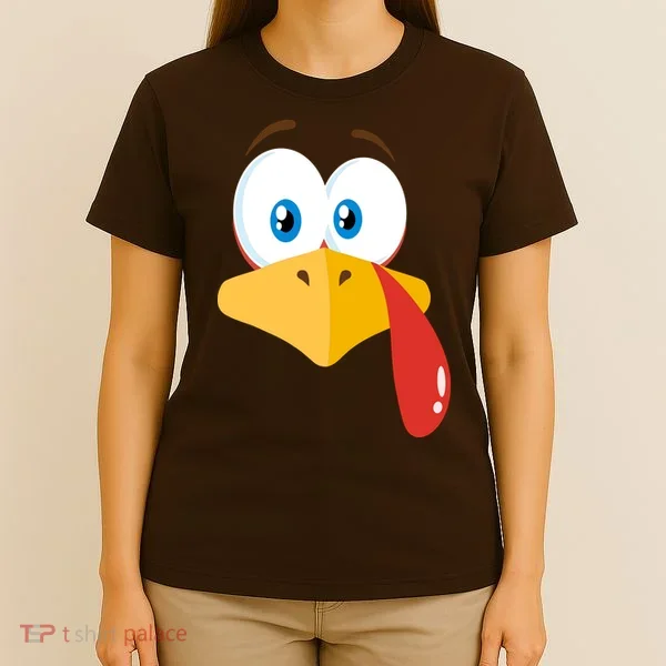 Turkey Face Pilgrim Funny Cute T-Shirt