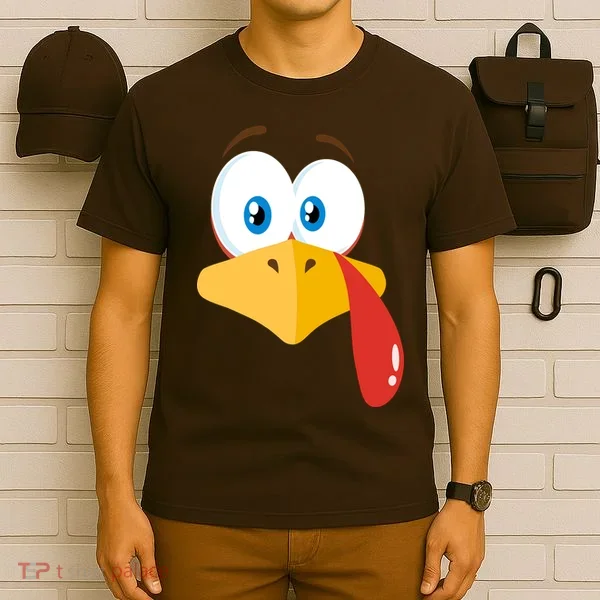 Turkey Face Pilgrim Funny Cute T-Shirt