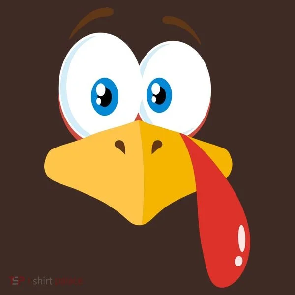 Turkey Face Pilgrim Funny Cute T-Shirt
