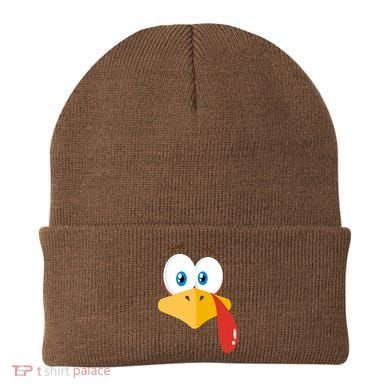 Turkey Face Pilgrim Funny Cute Beanie