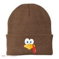 Turkey Face Pilgrim Funny Cute Beanie thumb 0