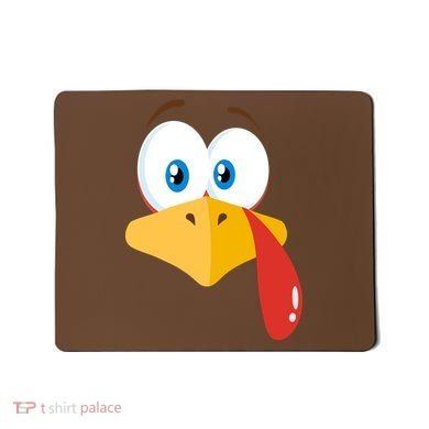 Turkey Face Pilgrim Funny Cute Mousepad