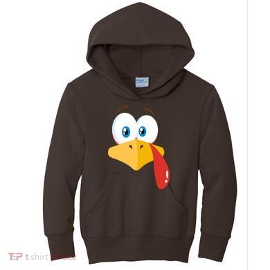 Turkey Face Pilgrim Funny Cute Kids Hoodie