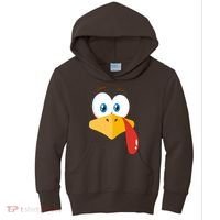 Turkey Face Pilgrim Funny Cute Kids Hoodie thumb 0