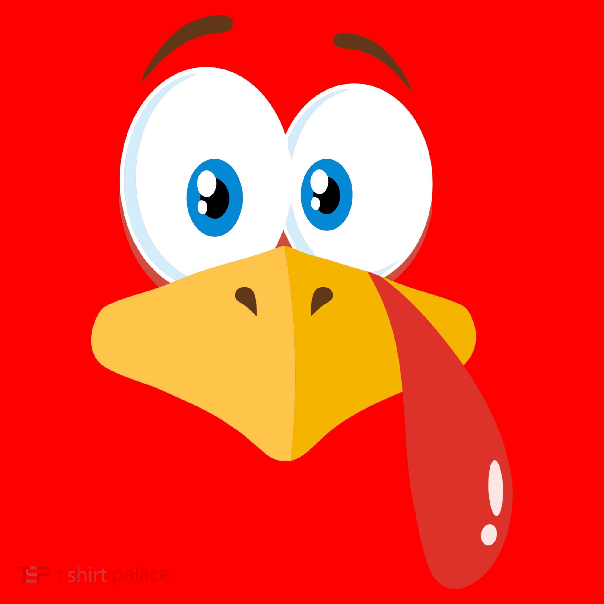 Turkey Face Pilgrim Funny Cute Santa Hat