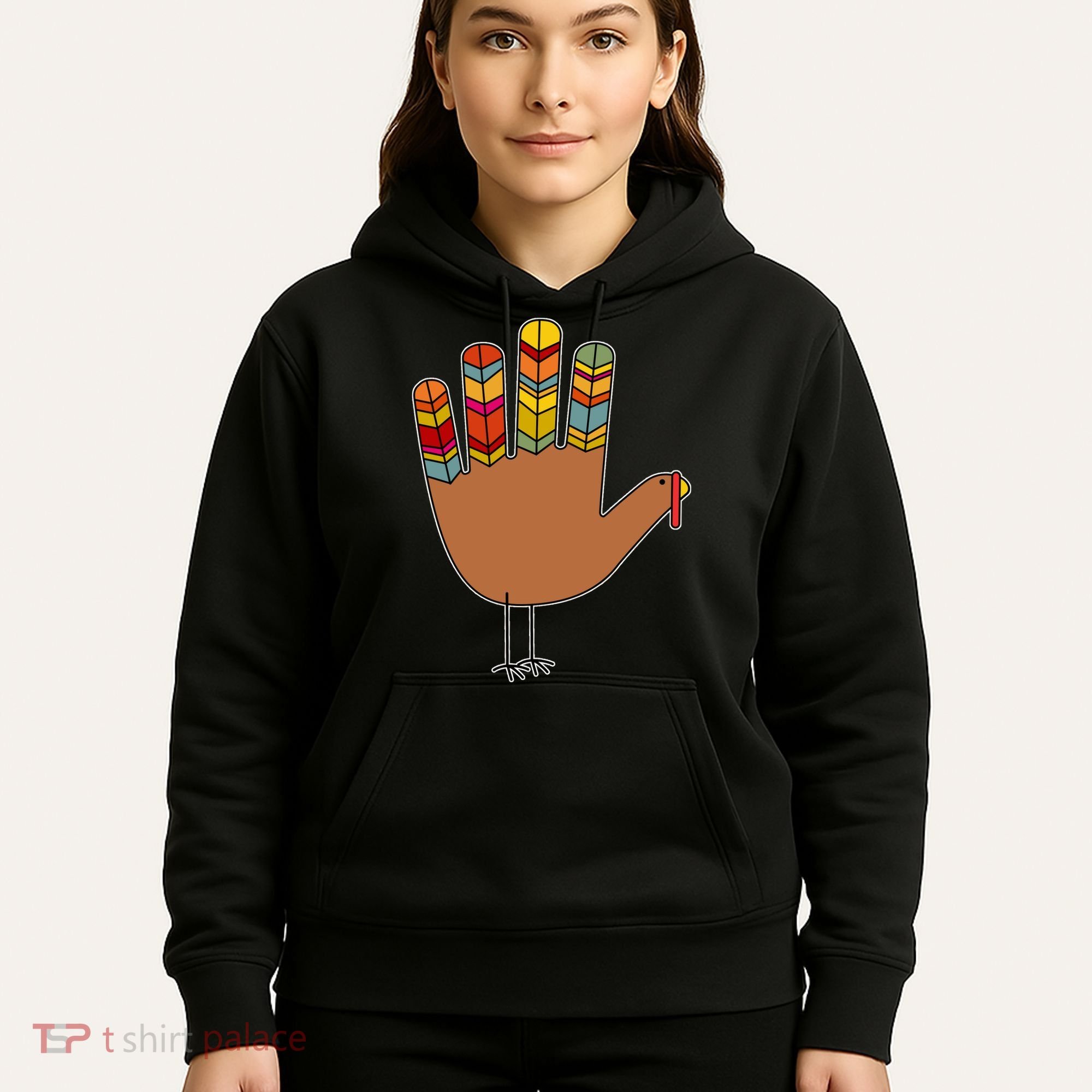 Turkey Hand High Five Hoodie