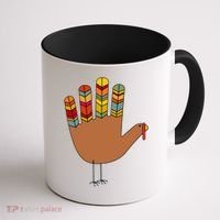 Turkey Hand High Five Coffee Mug thumb 1