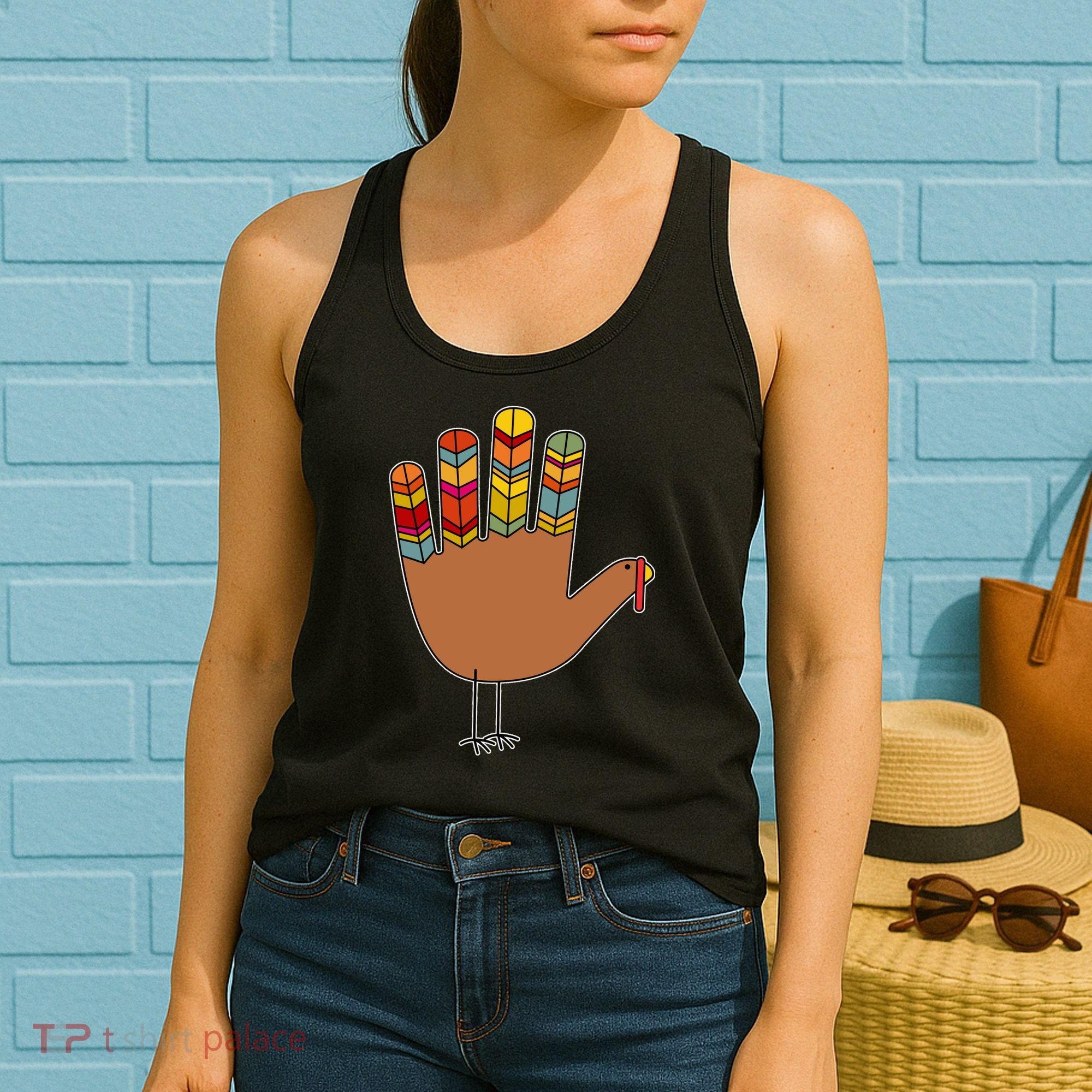 Turkey Hand High Five Women's Tank Top