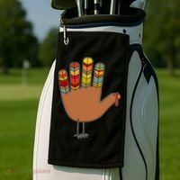 Turkey Hand High Five Golf Towel thumb 2