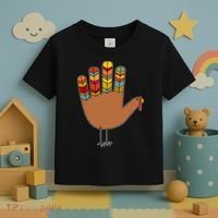 Turkey Hand High Five Toddler T-Shirt thumb 3