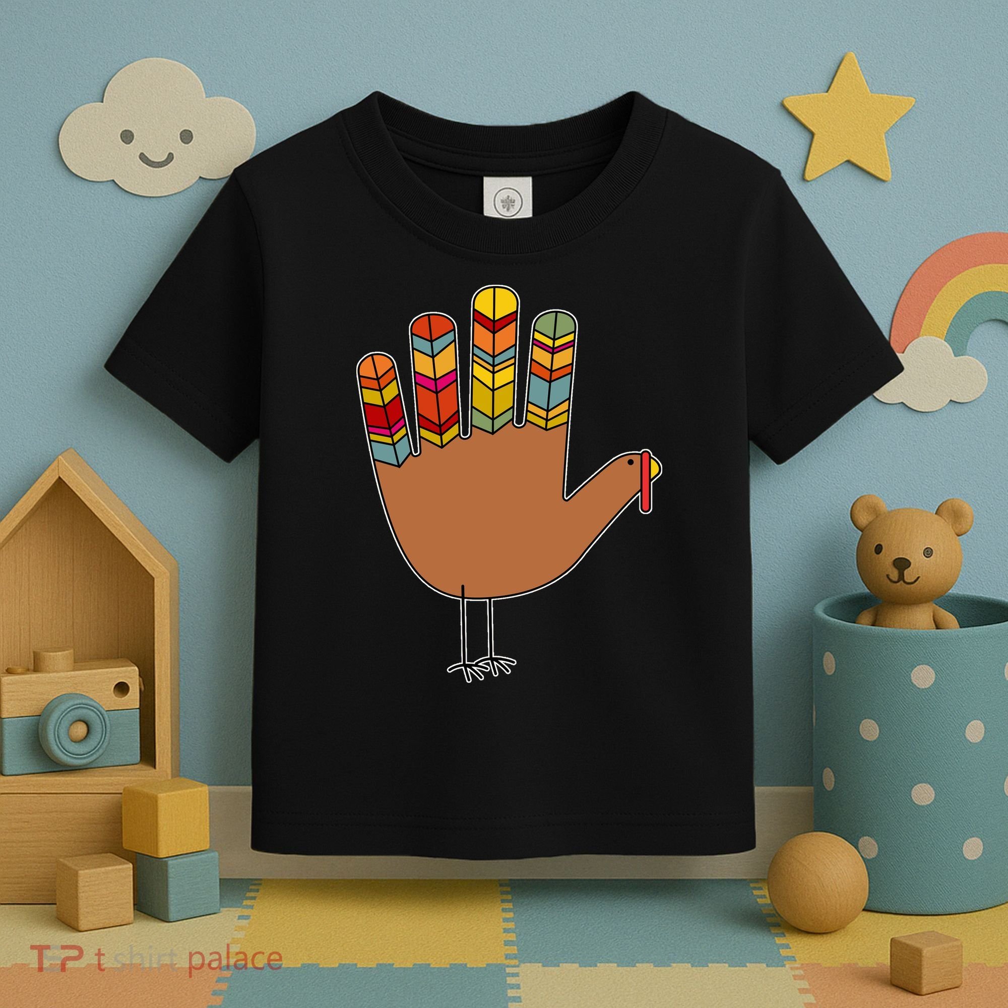 Turkey Hand High Five Toddler T-Shirt