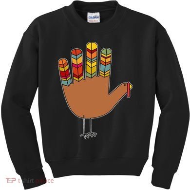 Turkey Hand High Five Kids Sweatshirt
