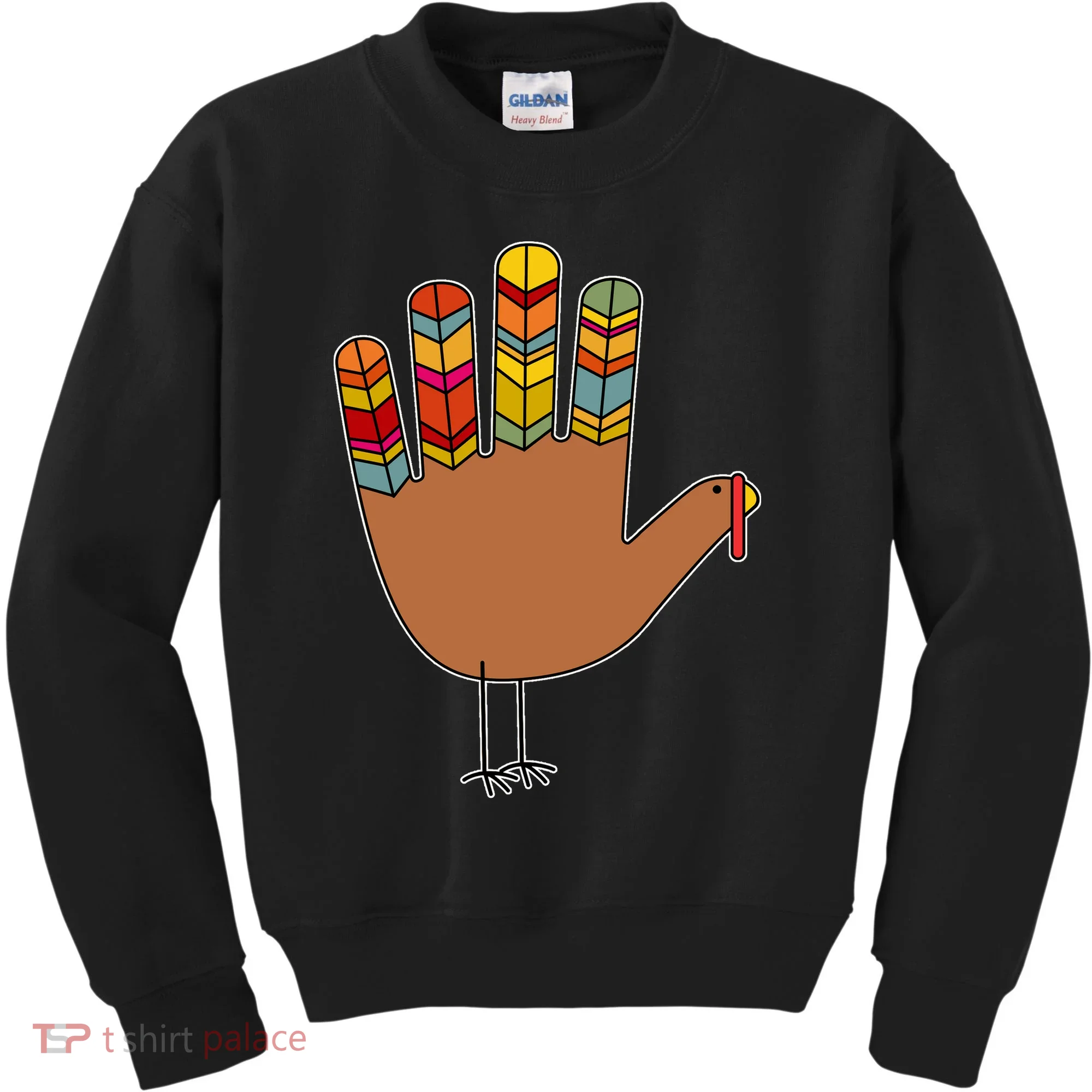 Turkey Hand High Five Kids Sweatshirt