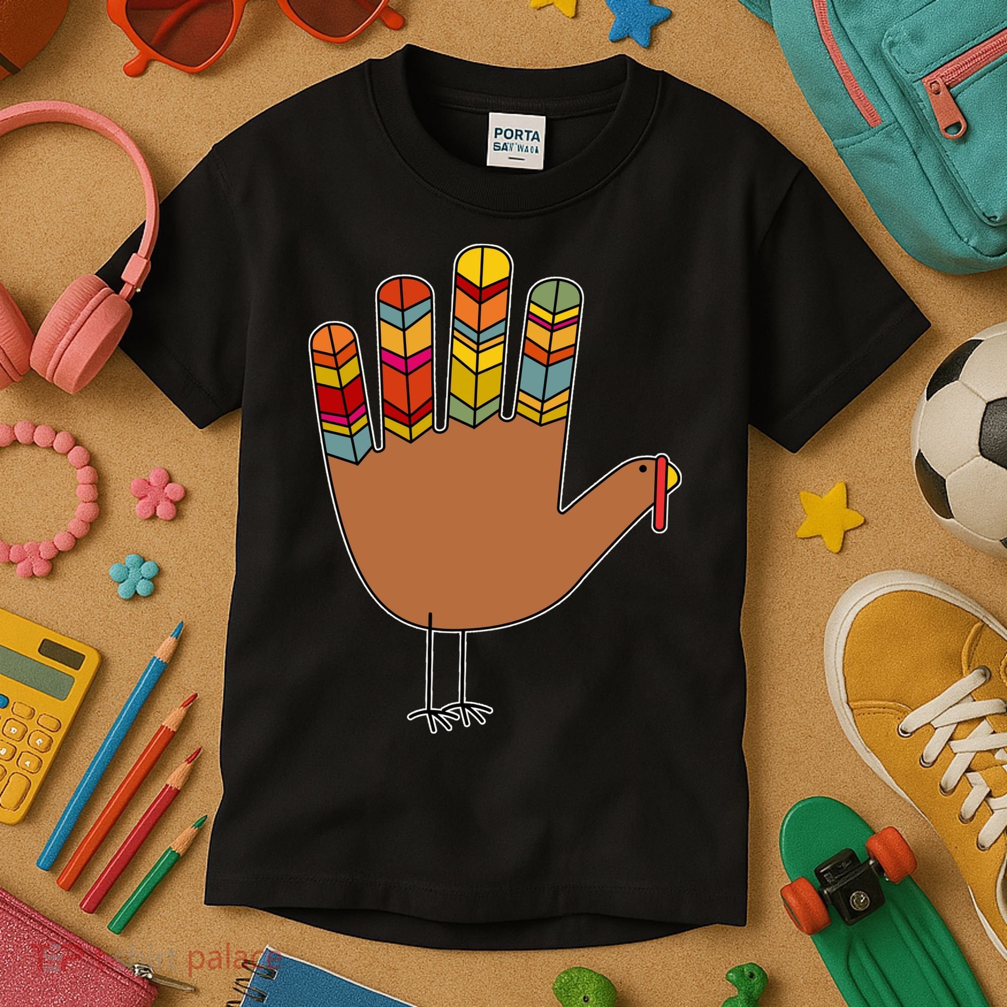 Turkey Hand High Five Kids T-Shirt