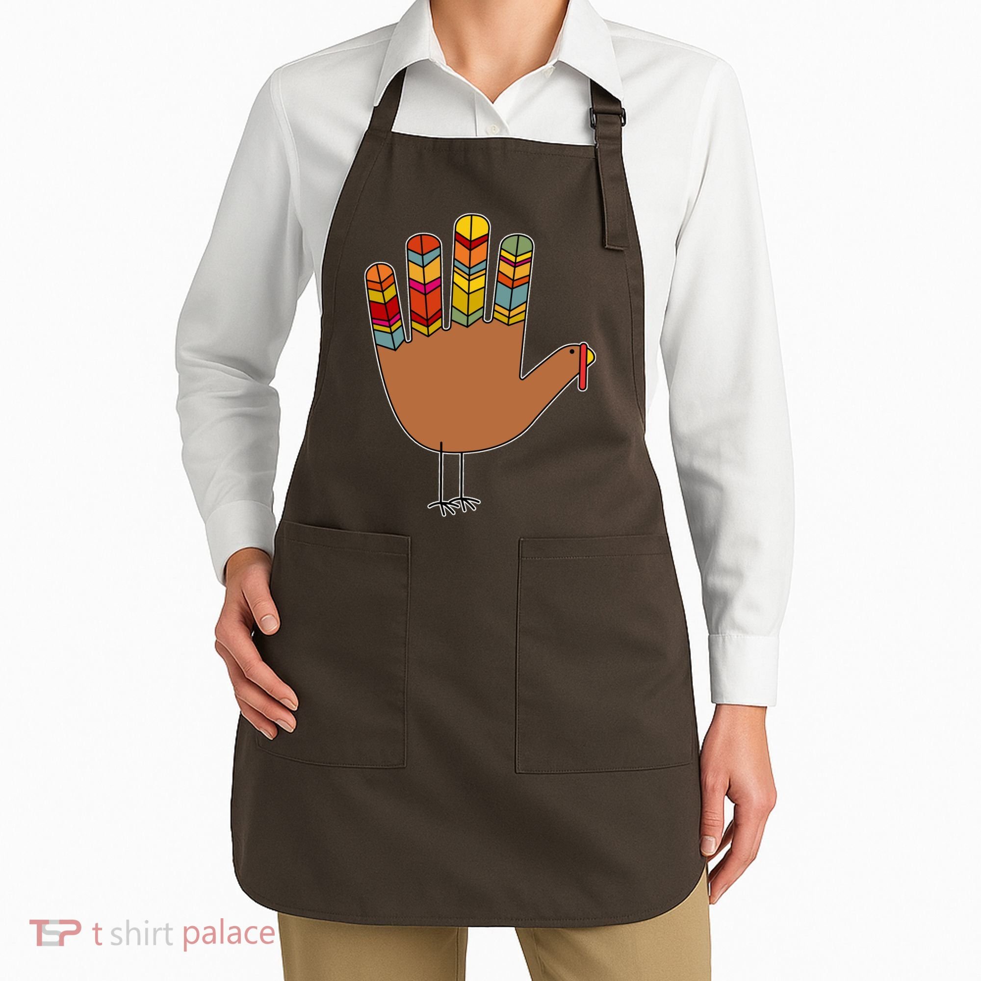 Turkey Hand High Five Apron