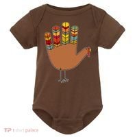 Turkey Hand High Five Baby Bodysuit thumb 0